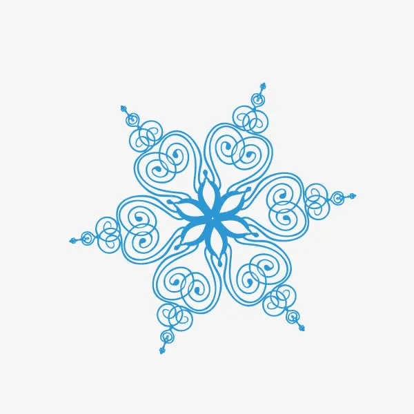 花纹底纹 雪花 装饰图案 淡蓝色免抠