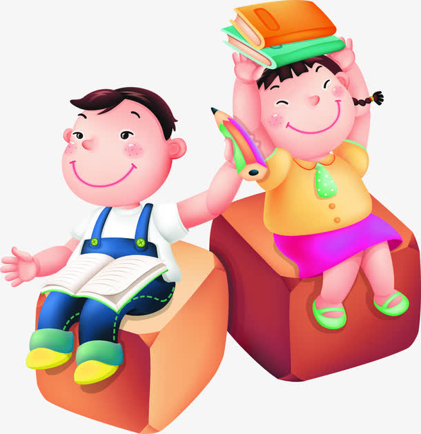 六一儿童节学习上学女孩男孩免抠