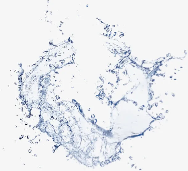 水分飞溅的水花蓝色水花免抠