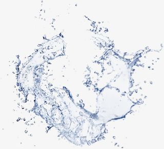 水分飞溅的水花蓝色水花免抠