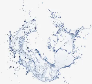 水分飞溅的水花蓝色水花免抠
