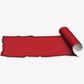 红色大型卷纸标签免抠