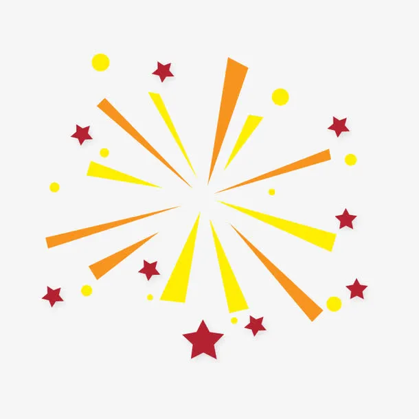 爆炸卡通烟花免抠