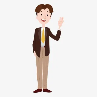 扁平化招聘人物卡通免抠