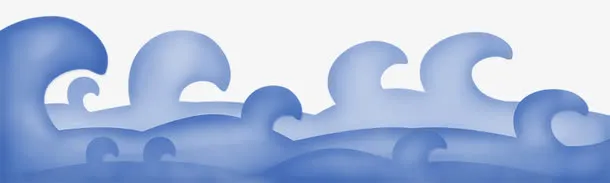 手绘浪花免抠