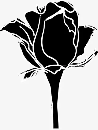 玫瑰花花骨朵矢量图免抠