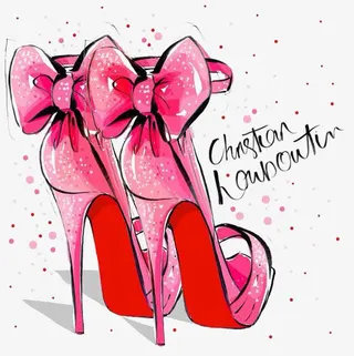 水彩高跟鞋免抠