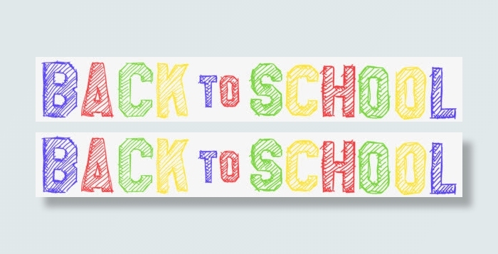 去上学英文字体免抠