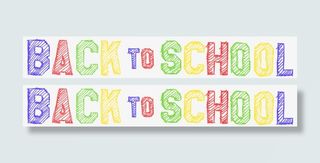 去上学英文字体免抠