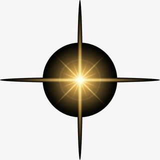 手绘黑色圆圈闪光免抠