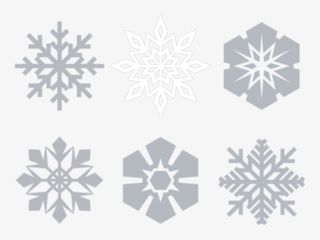 手绘雪花花纹素材免抠