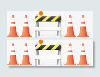 维护路障矢量素材免抠