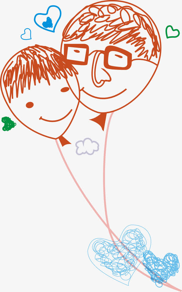 父亲节卡通免抠