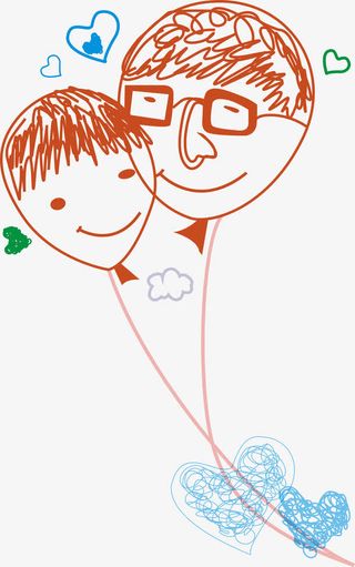 父亲节卡通免抠