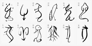 安阳十二生肖 文字免抠