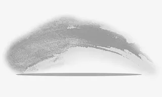 灰色墨迹毛笔免抠