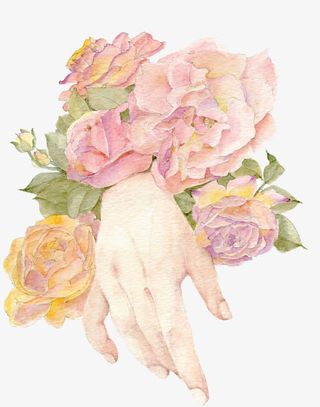 插画纤细的手免抠