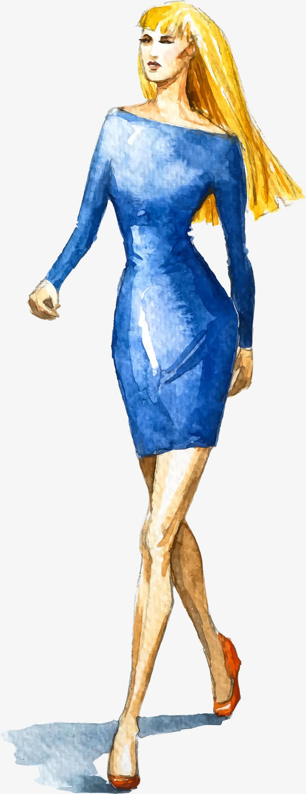 手绘线描模特免抠