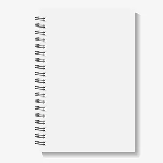 白色翻页笔记本画本免抠