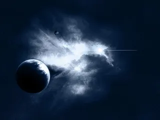 蓝色宇宙星空背景高清