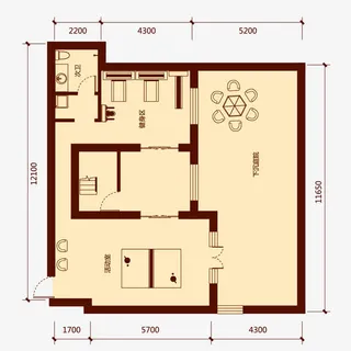房间矢量平面图免抠