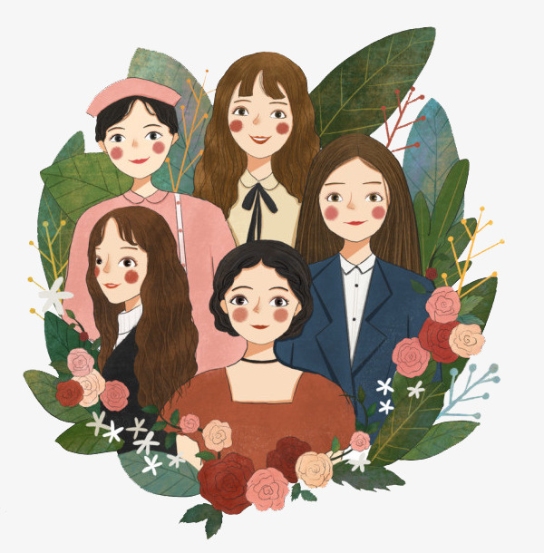 妇女节各种职业插画免抠