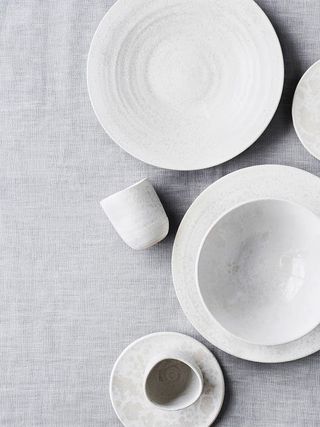 白色质感餐具海报背景高清