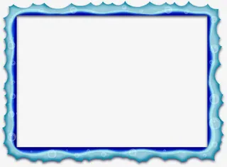 夏日活动海报边框卡通效果免抠