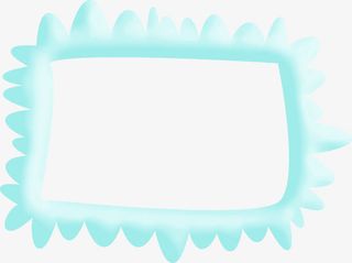 边框素材手绘素材 蓝色花边边框免抠