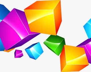 炫彩正方体背景