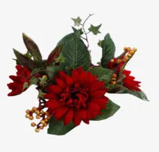 深红盛开花卉海报背景