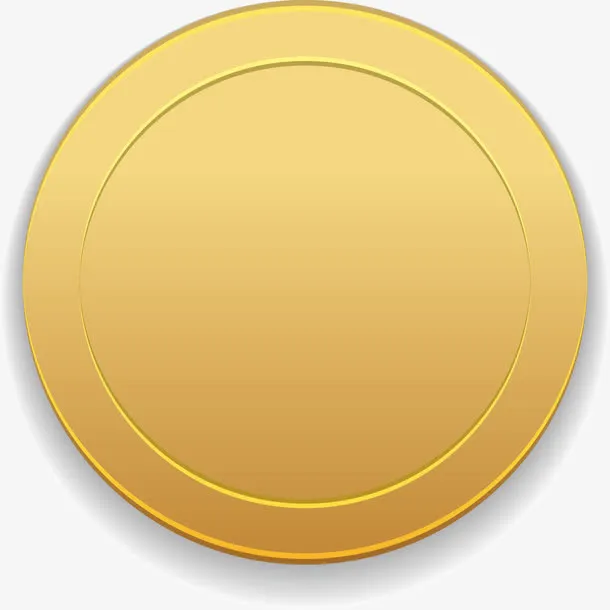 手绘黄色圆盘免抠