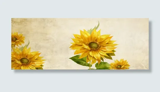 怀旧向日葵背景免抠