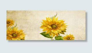 怀旧向日葵背景免抠