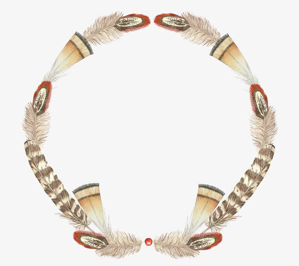 棕色羽毛底纹免抠