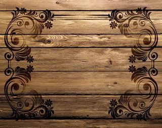 木板上的黑色花纹免抠