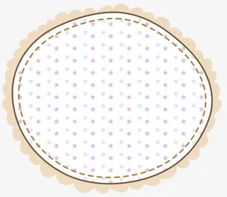 卡通花边边框免抠