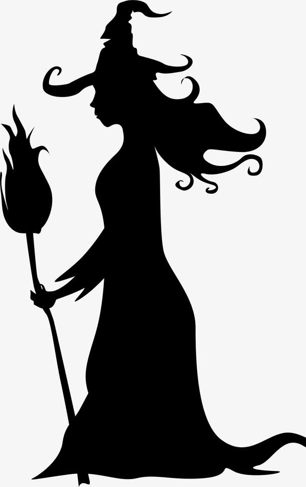 黑色巫师女孩免抠
