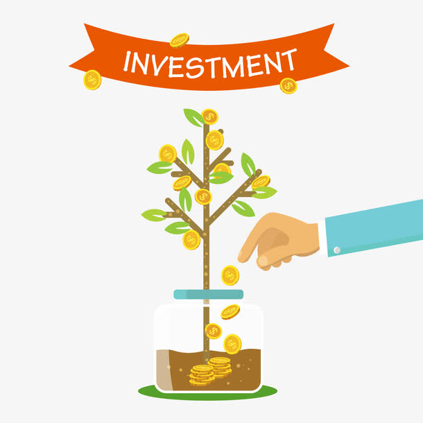 创意储蓄理财扁平插画免抠