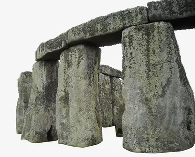 灰色巨石阵侧面特写图免抠