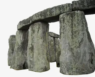 灰色巨石阵侧面特写图免抠