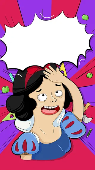 简约搞怪扁平卡通H5图高清