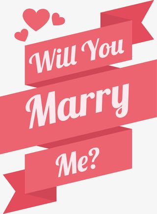 粉色婚礼爱心标签免抠