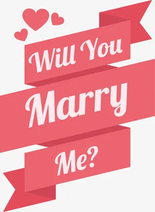 粉色婚礼爱心标签免抠