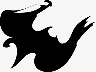 山水墨笔刷免抠