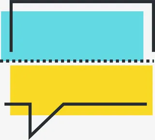 彩色简约对话框免抠