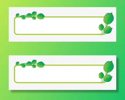 绿色清新标题边框免抠