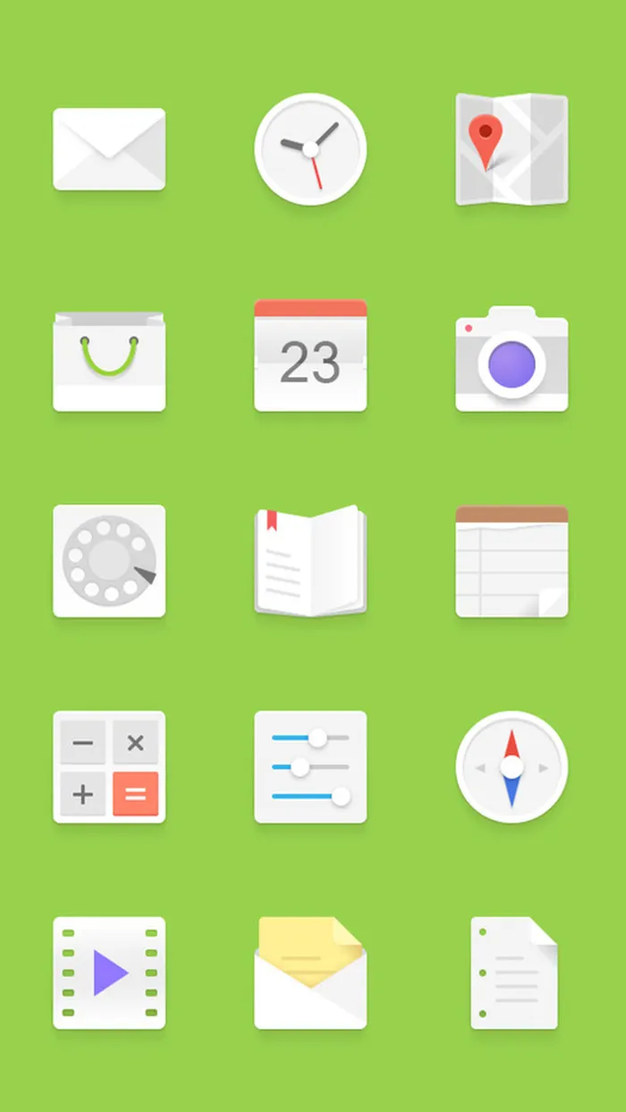 绿色多样图标背景图高清