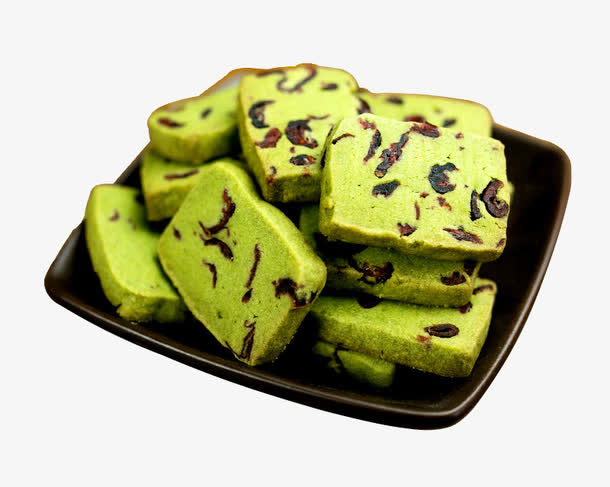 抹茶蔓越莓曲奇饼干免抠