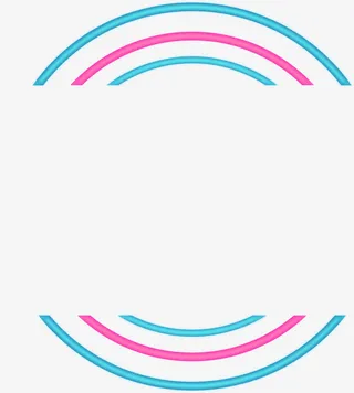 霓虹灯几何体漂浮元素设计免抠